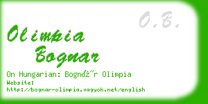 olimpia bognar business card